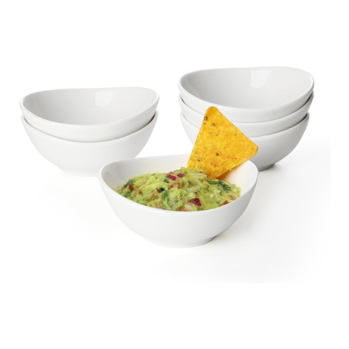 Sweese 4 Inch Porcelain Small 4 oz Bowls for Sauce | Charcuterie | Dipping | Sna