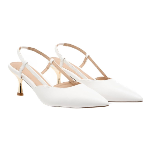 Flora Bella by Shoexpress Women Solid Slingback Slip-On Shoes with Stiletto Heel