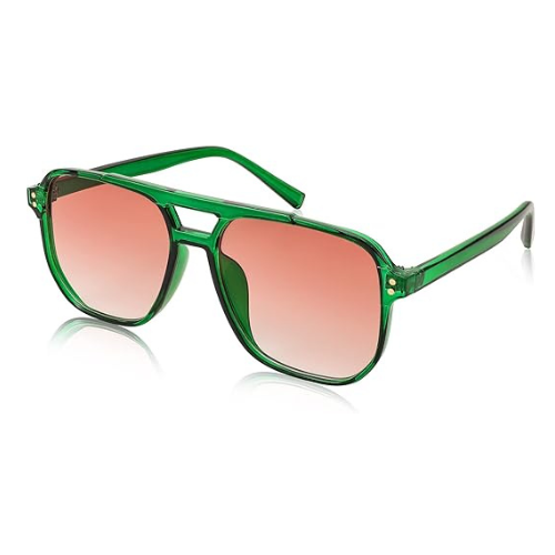 FEISEDY Retro Square Sunglasses Women Men 70s Vintage Trendy Plastic Frame Sun G