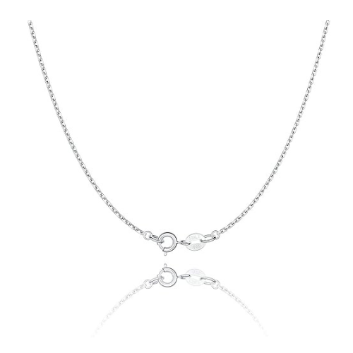 Jewlpire 925 Sterling Silver Chain Necklace Chain for Women Girls 1.1mm Cable Ch