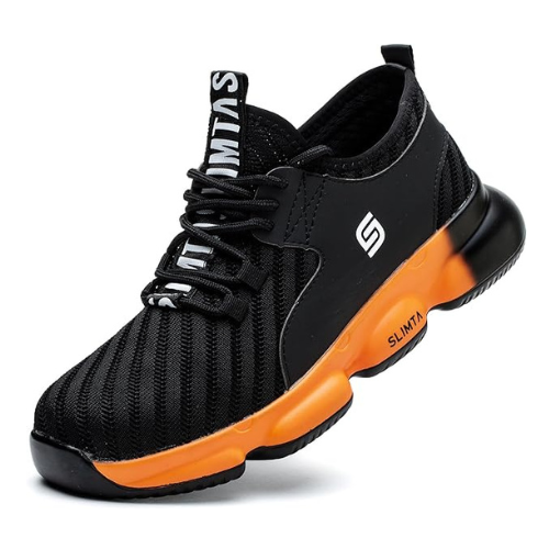SLIMTA® Safety Shoes for Men Women Steel Toe Boots Non-Slip Lightweight Breathab