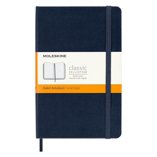 Moleskine - Classic Ruled Paper Notebook - Hard Cover and Elastic Closure Journa