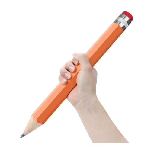 BUSHIBU Wooden Jumbo Pencils for Prop/Gifts/Decor - 14 Inch Funny Big Novelty Pe