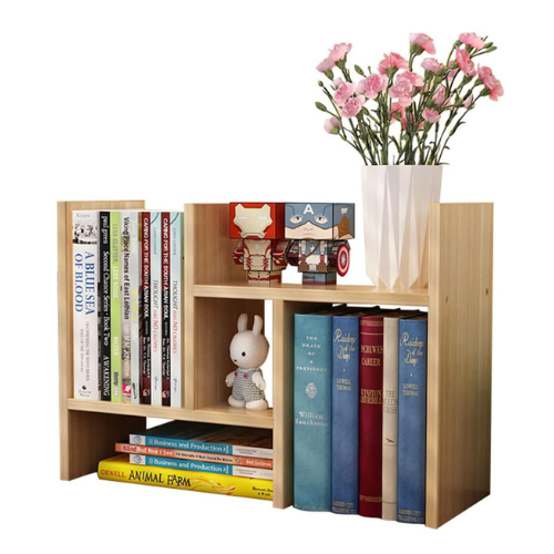 NeoStyle Desk Shelf Organizer,Desktop Bookshelf,Adjustable Wood Office Storage R