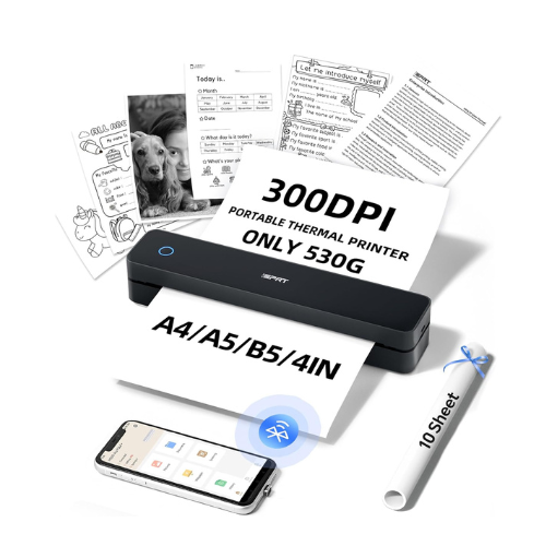 iDPRT MT610 Pro Portable Thermal Printer, 300DPI HD Mobile-Travel-Printers, Inkl