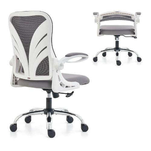 HOLLUDLE Ergonomic Office Chair with Foldable Backrest, Computer Desk Chair with