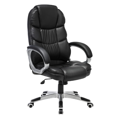 Songmics Office Chair Swivel Office Chair, Max. Load Capacity 150 Kg, Black Obg2