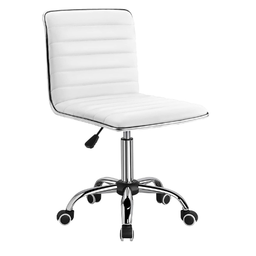 Furmax Mid Back Task Chair,Low Back Leather Swivel Office Chair,Computer Desk Ch