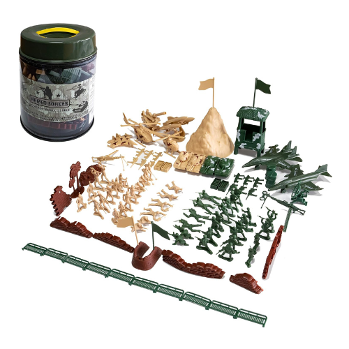 Hautton Toy Army Men Set, 107 Pcs Plastic Military Action Figures Combat Battle 