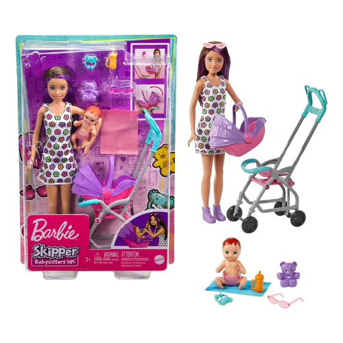 Barbie Skipper Babysitters Inc. Playsets with Babysitting Skipper Doll, Toddler 