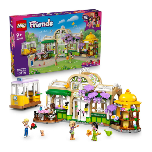 LEGO Friends Plant Café & Flower Shop Toy - Building Set with 4 Mini Dolls, a Ca
