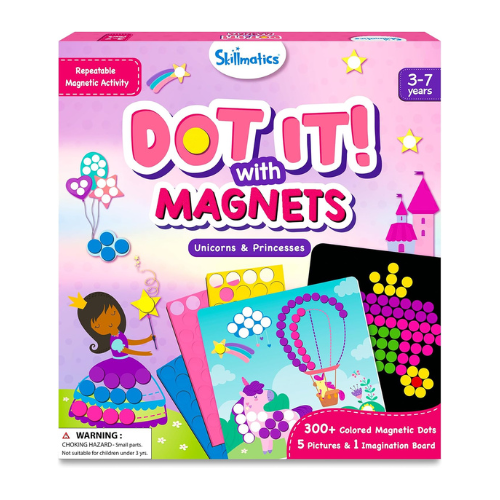 Skillmatics Dot It with Magnets - Unicorns and Princesses, Repeatable Art for Ki