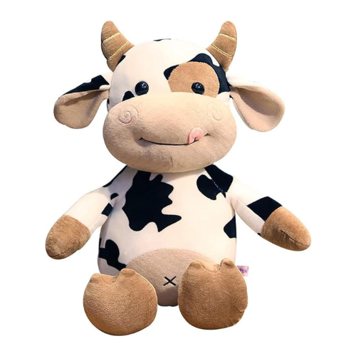 COOLBABY cow plush toy,16 inch stuffed animal throw plushie pillow doll,soft flu