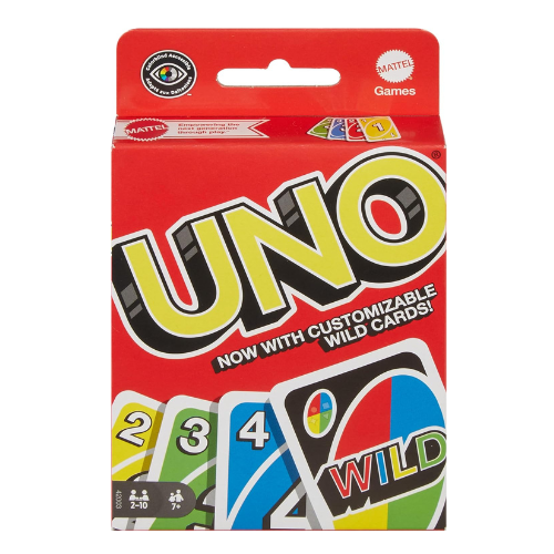 Mattel Games UNO: Classic Card Game, Multi, 8 x 3-3/4 x 81/100 in (42003)