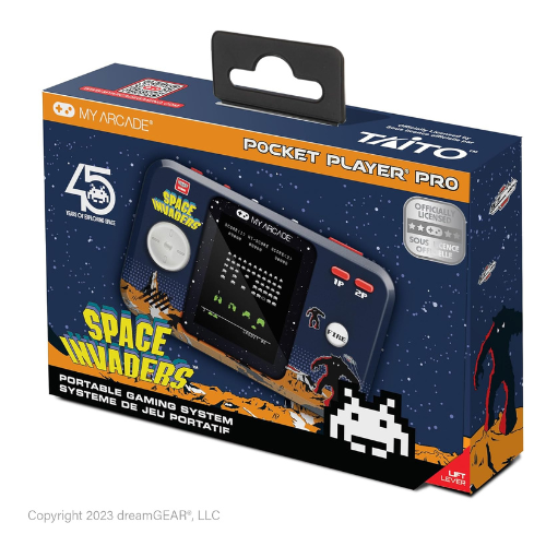 My Arcade Space Invaders Pocket Player Pro: Portable Video Game System, 2.75" Co