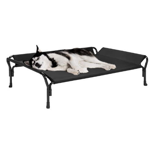 Veehoo Cooling Elevated Dog Bed, Dog Cots Beds for Large Dogs, Raised Dog Bed wi