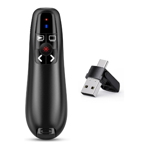 Kinizuxi 2-in-1 Type USB C Presentation Clicker for PowerPoint Presentations, 2.