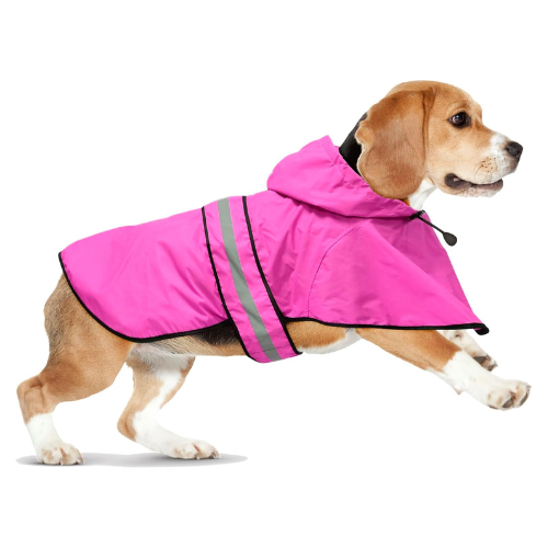 Domagiker Waterproof Dog Raincoats - Hooded Raincoats for Dogs, Adjustable Refle