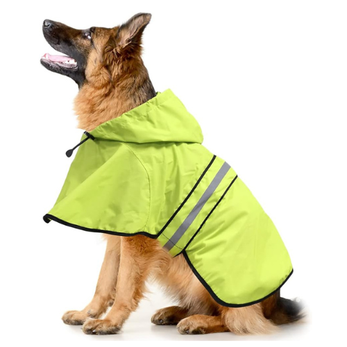 Ezierfy Dog Raincoat - Reflective Pet Rain Jacket for Dogs, Adjustable Dog Hoode