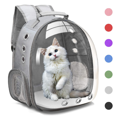 Henkelion Cat Backpack Carrier Bubble Carrying Bag, Small Dog Backpack Carrier f