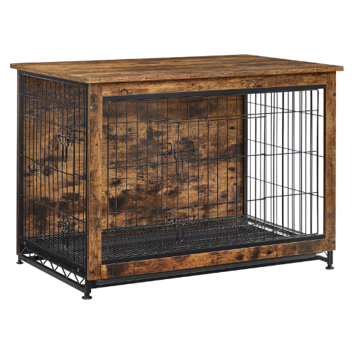 Feandrea Dog Cage Furniture, Side Table, Dog Crate, Modern Indoor Dog Kennel for