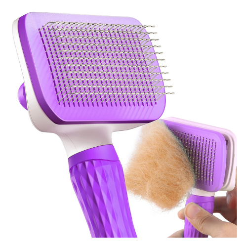 ACE2ACE Cat Brush, Dog Brush, Self Cleaning Cat Dog Slicker Brush, Pet Grooming 