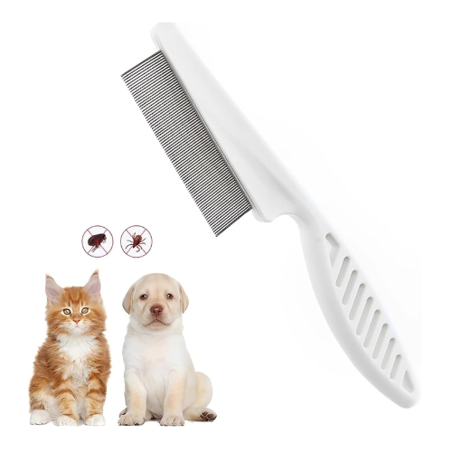 Redreo Flea Comb for Dogs Cats, Dog Hair Comb Grooming Tool for Removing Tear St