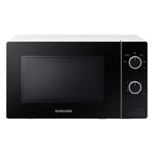 Samsung Solo Microwave Oven with Full Glass Door, 20L, White, Dual Dial, MS20A30