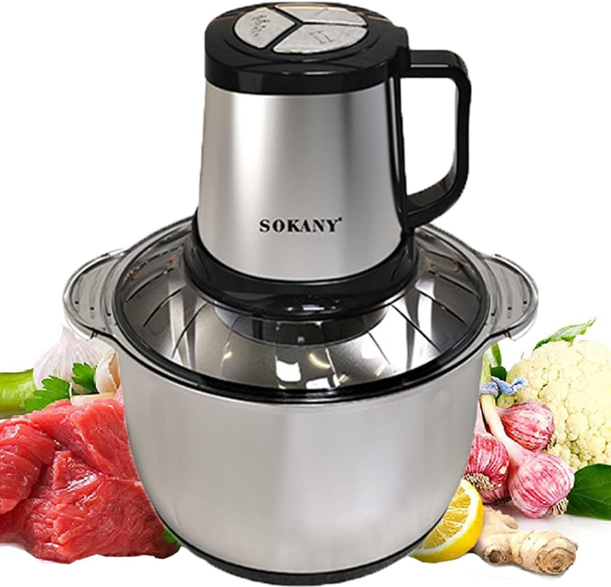 SOKANY SK-7015 800W Meat Grinder Electric, Food Processor Onion Vegetable Garlic