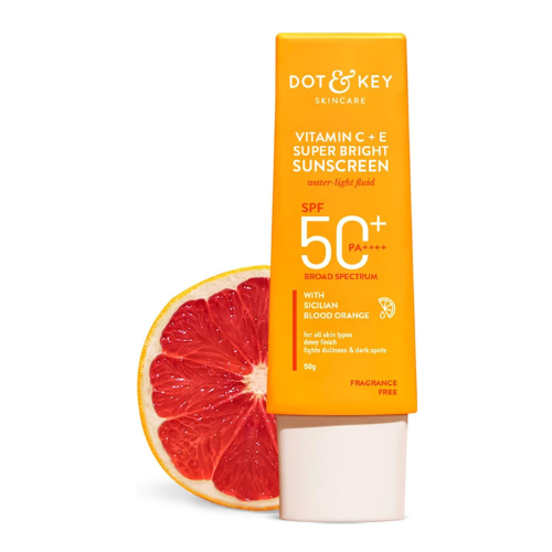 Dot & Key Sunscreen SPF 50 PA+++ with Vitamin C + E | for Even Toned & Glowing S