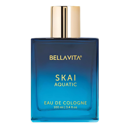 BellaVita Luxury SKAI Aquatic Cologne for Men | Fresh Bergamot & Pink Pepper Sce