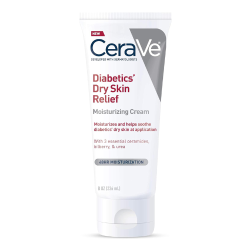 CeraVe Moisturizing Cream for Diabetics’ Dry Skin | Urea Cream with Bilberry for