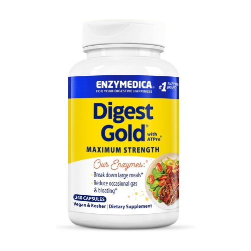 Enzymedica Digest Gold + ATPro 240 Capsules | Maximum Strength Enzyme | Breaks-d
