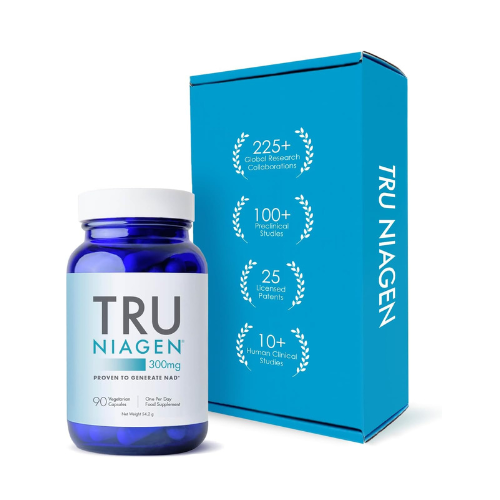 TRU NIAGEN Nicotinamide Riboside NAD+ Supplement, Patented Formula NR, 300 mg pe