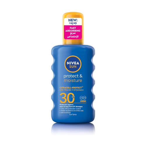 NIVEA SUN Spray, UVA & UVB Protection, Protect & Moisture, SPF 30, 200ml