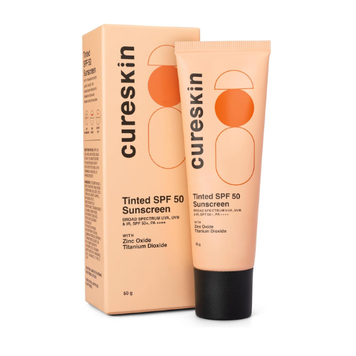 Cureskin Mineral Sunscreen Matte Finish Tinted SPF 50 PA++++ | Broad Spectrum Su