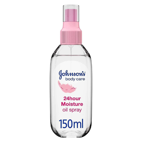 Johnson's 24 Hour Moisture Body Oil Spray, 150ml - Non-Greasy, Easily Absorbed B