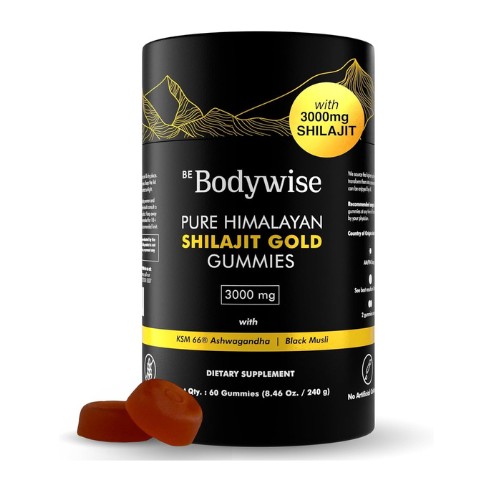 Be Bodywise 3000 Mg Pure Shilajit Gummies Gold I Lab Tested I No Added Sugar I K