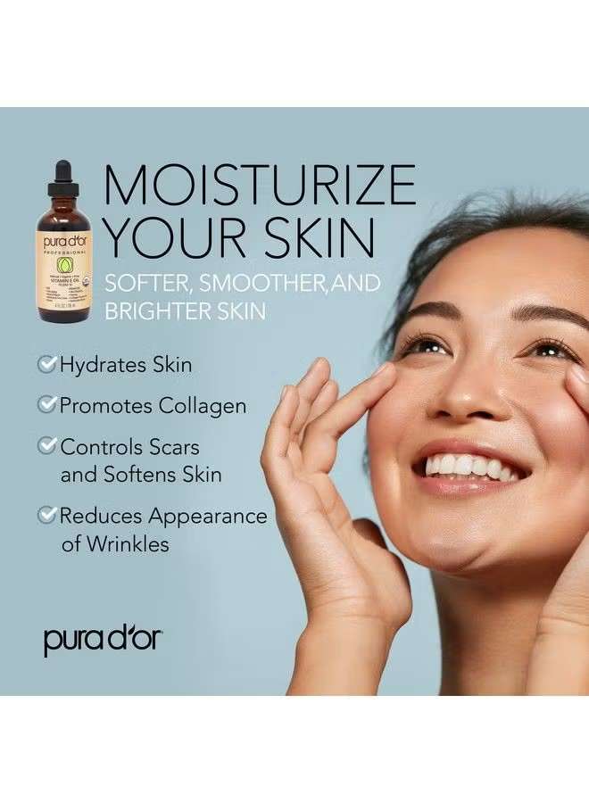 Vitamin E Oil for Hair Growth & Skin Care - Organic 4oz | PURA D'OR UAE