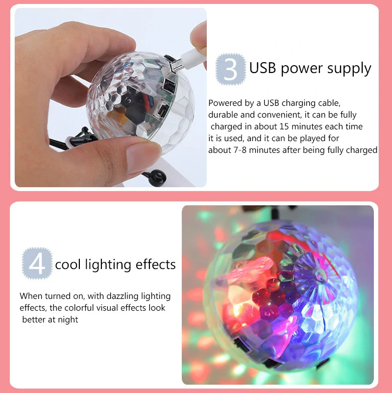 Mini Gesture Sensing Levitation Flying Led Light Crystal Ball RC Helicopter Kids banner 2