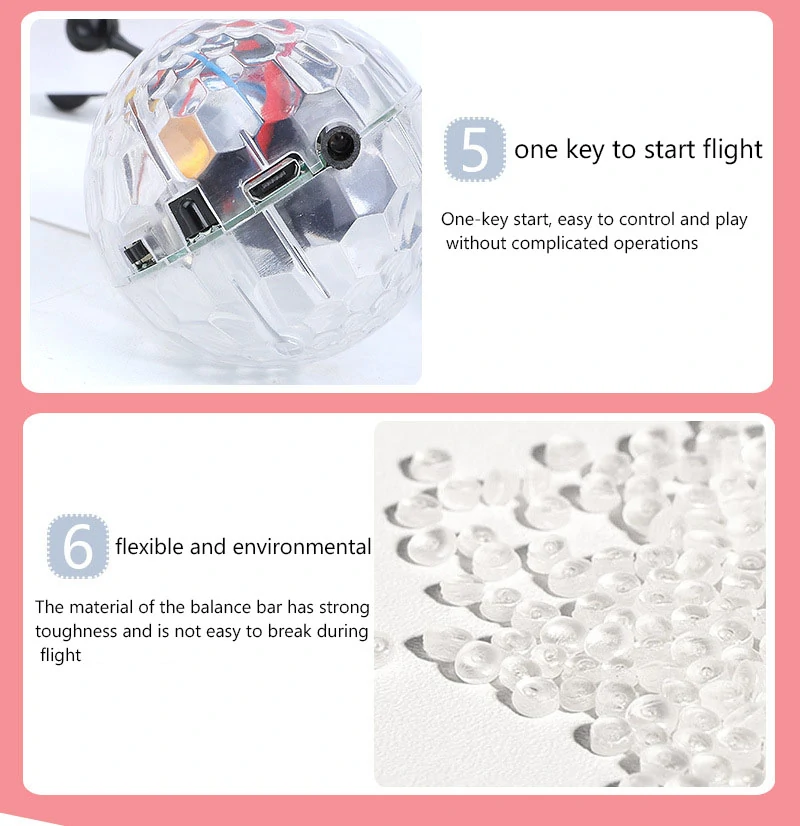 Mini Gesture Sensing Levitation Flying Led Light Crystal Ball RC Helicopter Kids banner 3