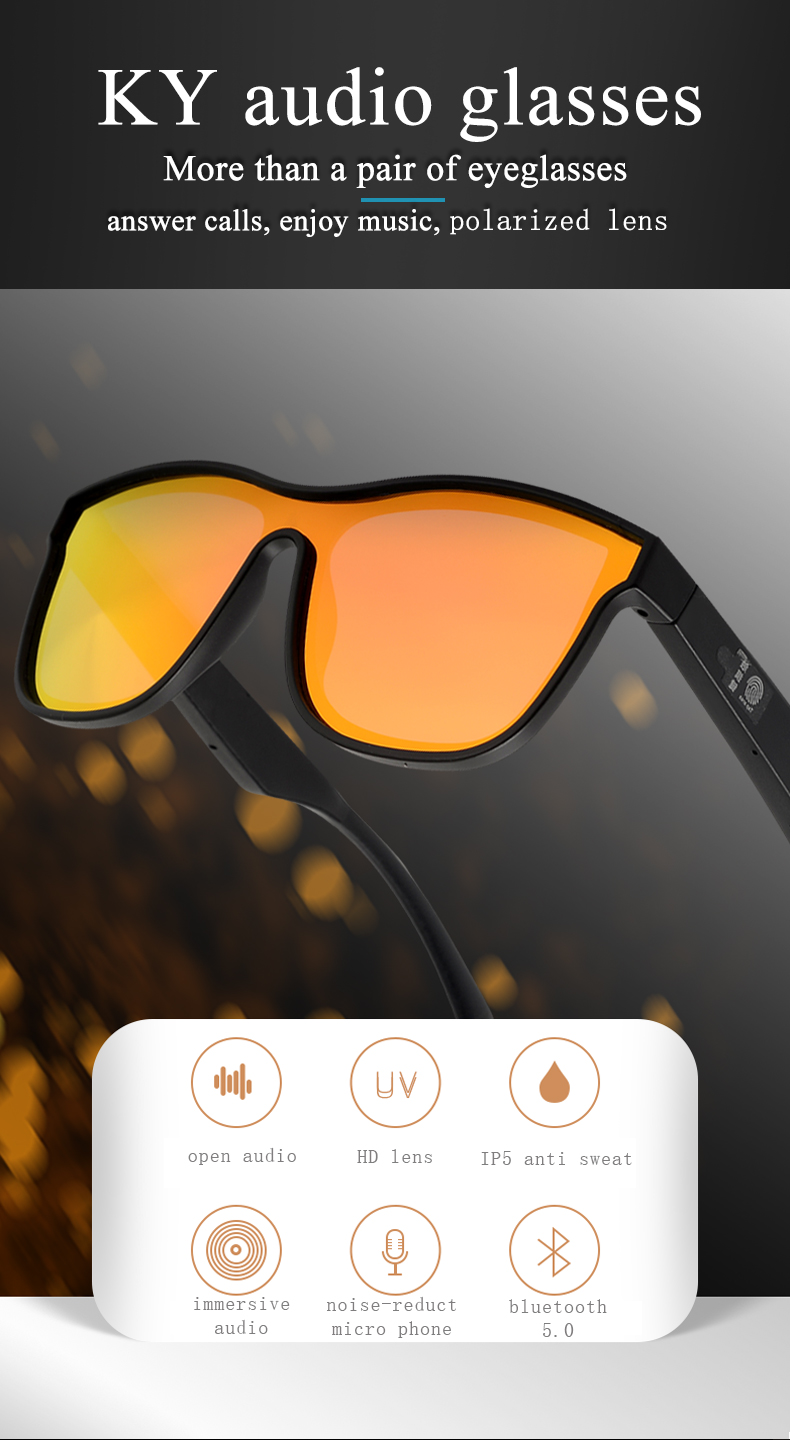 K1K2KXKK1K2KXKY KY03 TWS bluetooth Glasses Earphone Stereo Sound Dual Speakers A banner 1