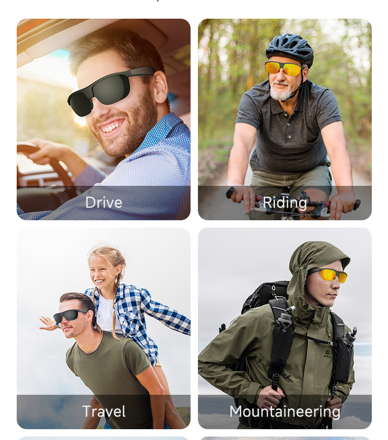 Senbono G02 bluetooth-compatible 5.3 Smart Glasses Listening Music Phone Calling banner 2