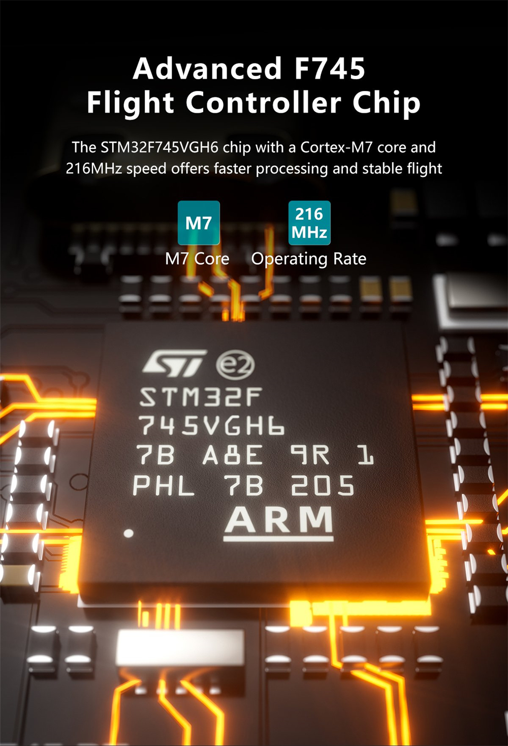 30.5×30.5mm GEPRC TAKER F745 BT Flight Controller with H60_BLS 60A 4IN1 ESC 5V 1 banner 3