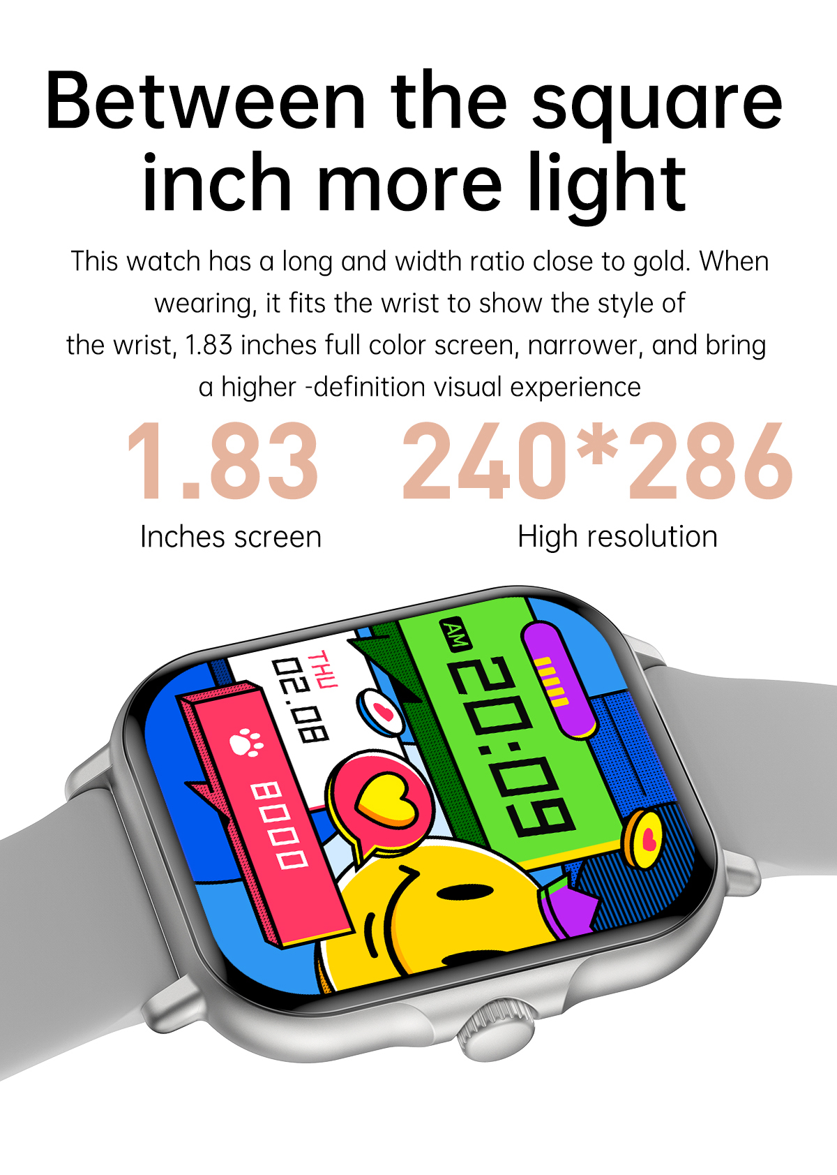 H15Plus Smart Watch - 1.83" HD Screen, Bluetooth Calls, Heart Rate & Blood Press banner 3