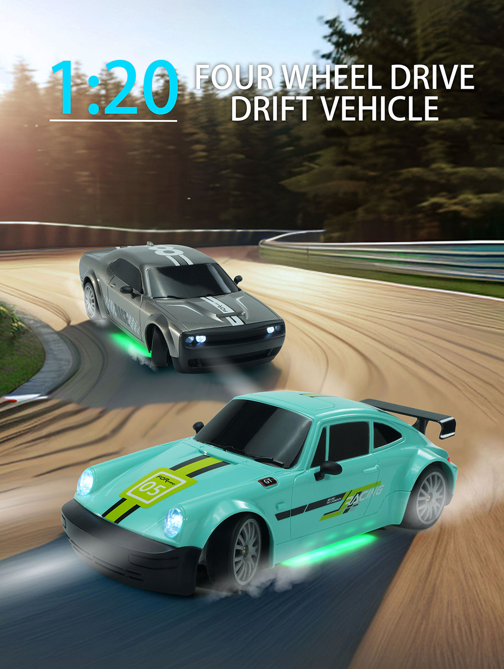 FQD13 1/24 2.4G 4WD Drift Racing RC Car On-Road Vehicles RTR Model banner 2