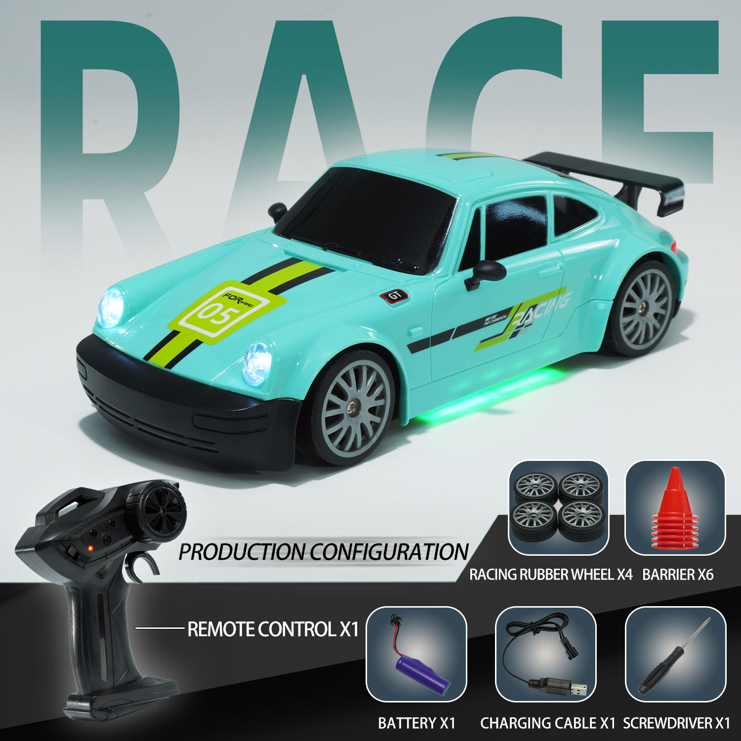 FQD13 1/24 2.4G 4WD Drift Racing RC Car On-Road Vehicles RTR Model banner 1