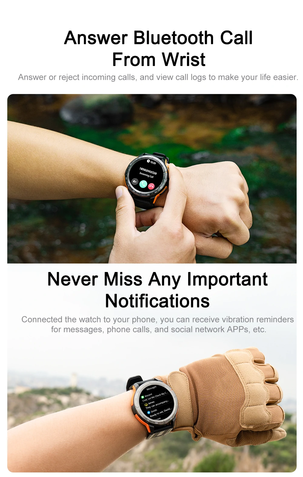 FOSSiBOT VIRAN W101 Smart Watch - 1.43" AMOLED, GPS, Blood Pressure & Heart Rate banner 2