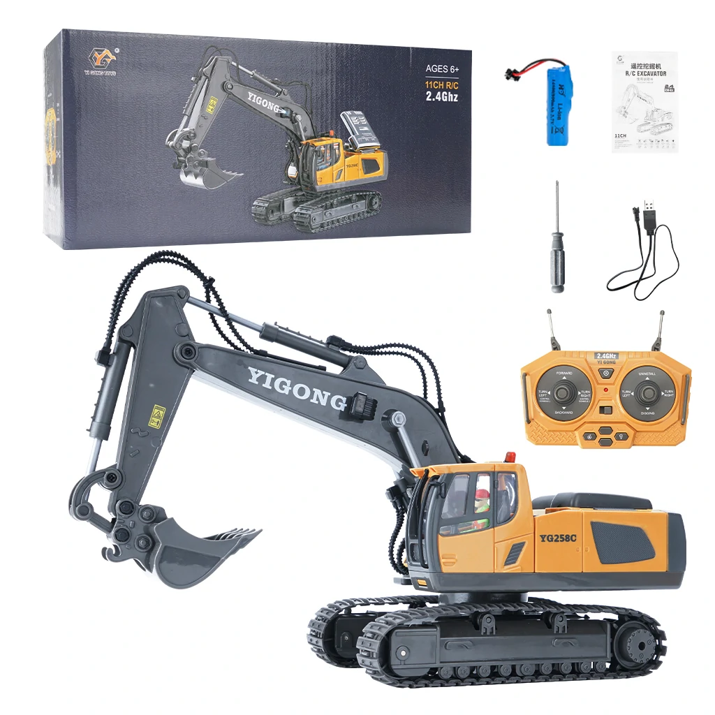 1044 RC Excavator 1/20 2.4GHz 9CH RC Car Construction Truck Engineering 40min Pl banner 2