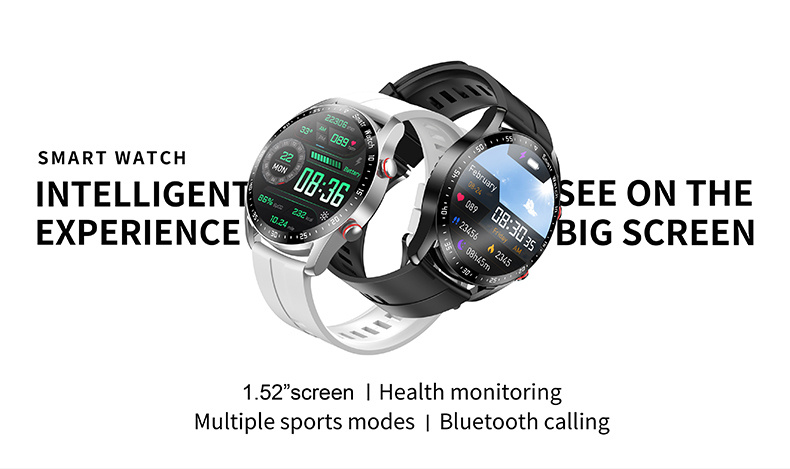 HW20 Smart Watch - 1.52" HD, ECG+PPG, Bluetooth Call, Health Monitoring, IP67, B banner 1
